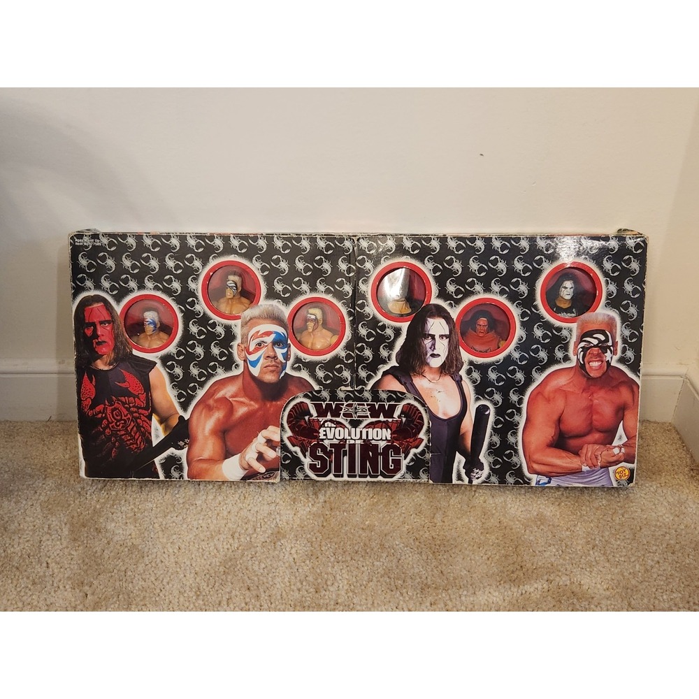 WCW The Evolution of Sting Wrestling Action Figures Set Toybiz 2000
